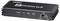 A black HDMI 8K UHD splitter with '1x2' marking displays connections and LEDs for Power, IN, OUT1, OUT2, and Copy1.