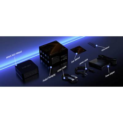 Minix Mini PC NGC NR660 AMD Ryzen 5 6600H 4.5 GHz 16 GB RAM 512 GB SSD AMD AMD Radeon 660 512GB SSD Win 11 Pro NGC NR660-10