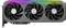 'ZOTAC graphics card with three large fans, rainbow-lit edge, HDMI port at the rear, black case colour.'