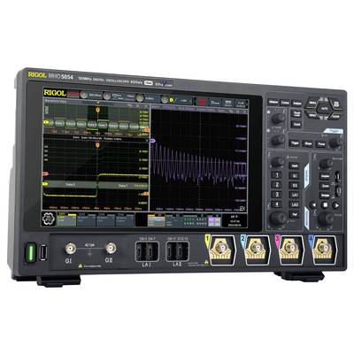 'Digital display oscilloscope; shows curves and measurement values on a large screen to analyse electrical signals.'