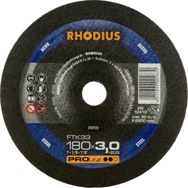 Rhodius  200928 Cutting disc (off-set) 180 mm 1 pc(s) Steel