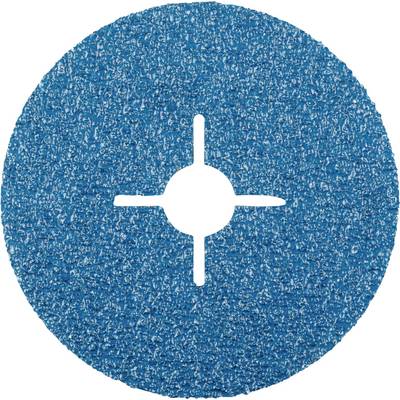 Blue grinding pad with a central cross-shaped recess, used for grinding materials.