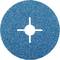 Blue grinding pad with a central cross-shaped recess, used for grinding materials.