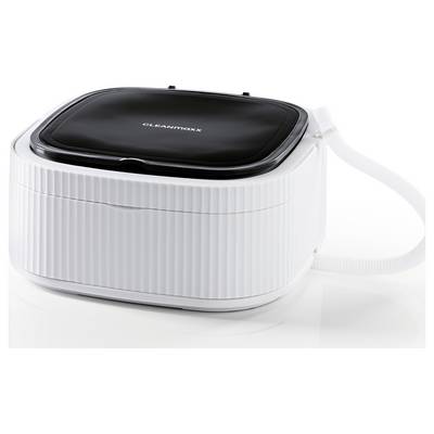 A white and black cleanbot robot on a white background. The robot has a modern, rectangular design with rounded corners.