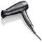 A black hairdryer with an ergonomic handle and multiple settings, suitable for daily use.