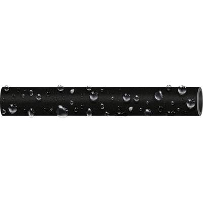 A black cylinder with water droplets on its surface, symbolising moisture or wetness.