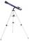 Blue telescope on a silver tripod, suitable for sky observations.