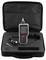 'Digital tire pressure gauge in a hard case with foam padding. Includes detachable nozzle and USB charging cable.'