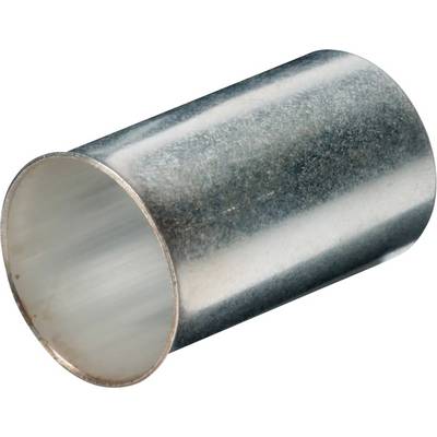 A silver-coloured metal cylinder, slightly tilted diagonally to the right. Surface shiny and smooth.