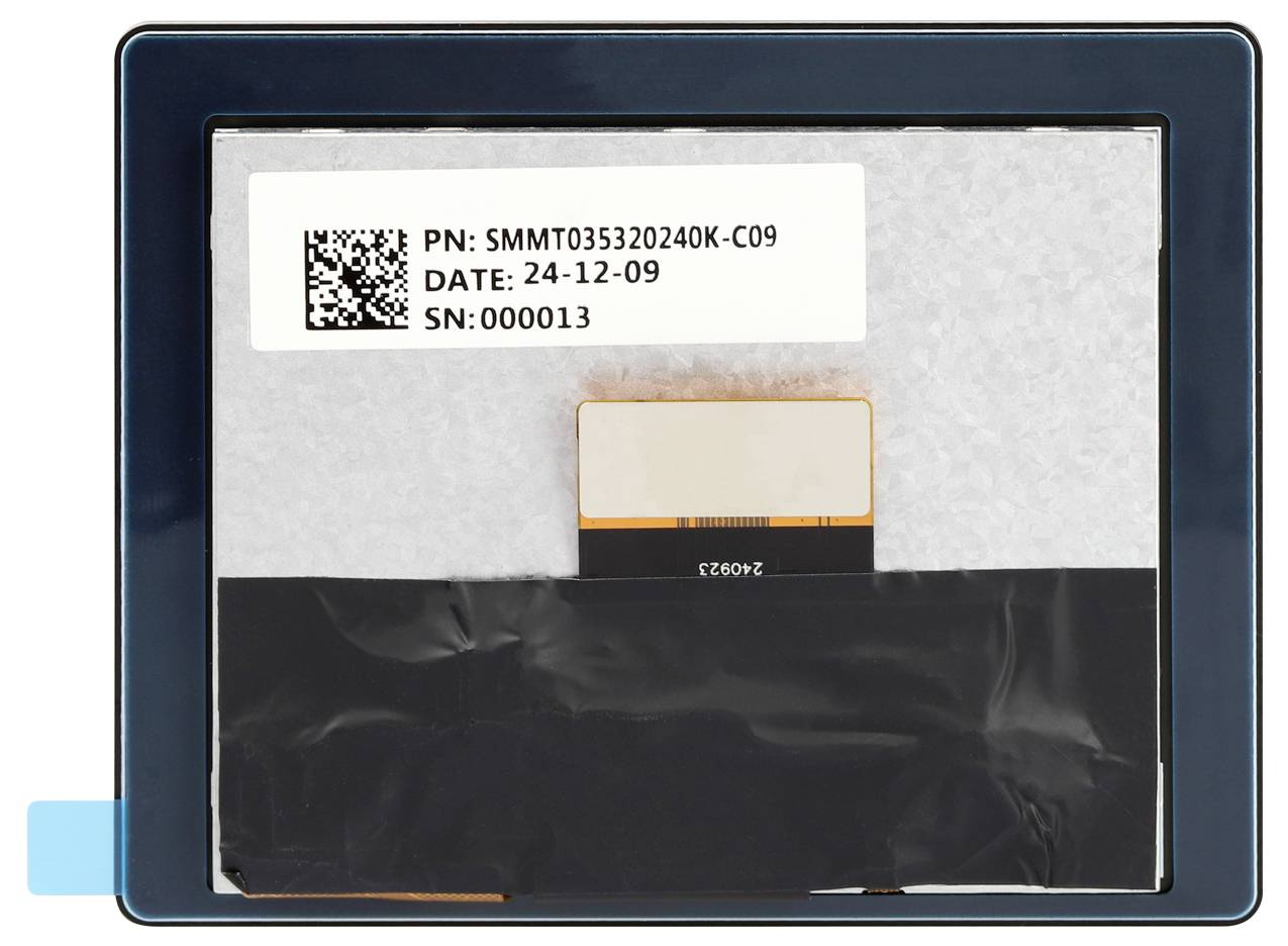 Label on a technical component with part number 'SMMT035320240K-C09', date '24-12-09', serial number '000013'.