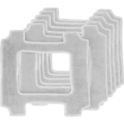 White fabric accessory, stacked, fits on rectangular frame. Purpose unclear, possibly for cleaning or filtration.