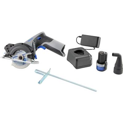 Electric Circular Saw Kit with Handheld Circular Saw, Charger, Battery and Accessories. Suitable for handheld cutting work in various materials.