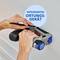 Two hands are holding a wall-scanning device, marking with a pen. Text 'Integrated Locator' highlights the function.