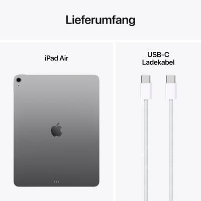 The contents include an iPad Air and a USB-C charging cable.