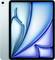 The image shows the back of a tablet with a distinctive camera design and a display featuring curved blue and green patterns.