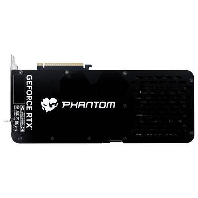 Graphics card shown from the back. Inscriptions: 'GeForce RTX', 'Phantom'. Black design with white lettering.