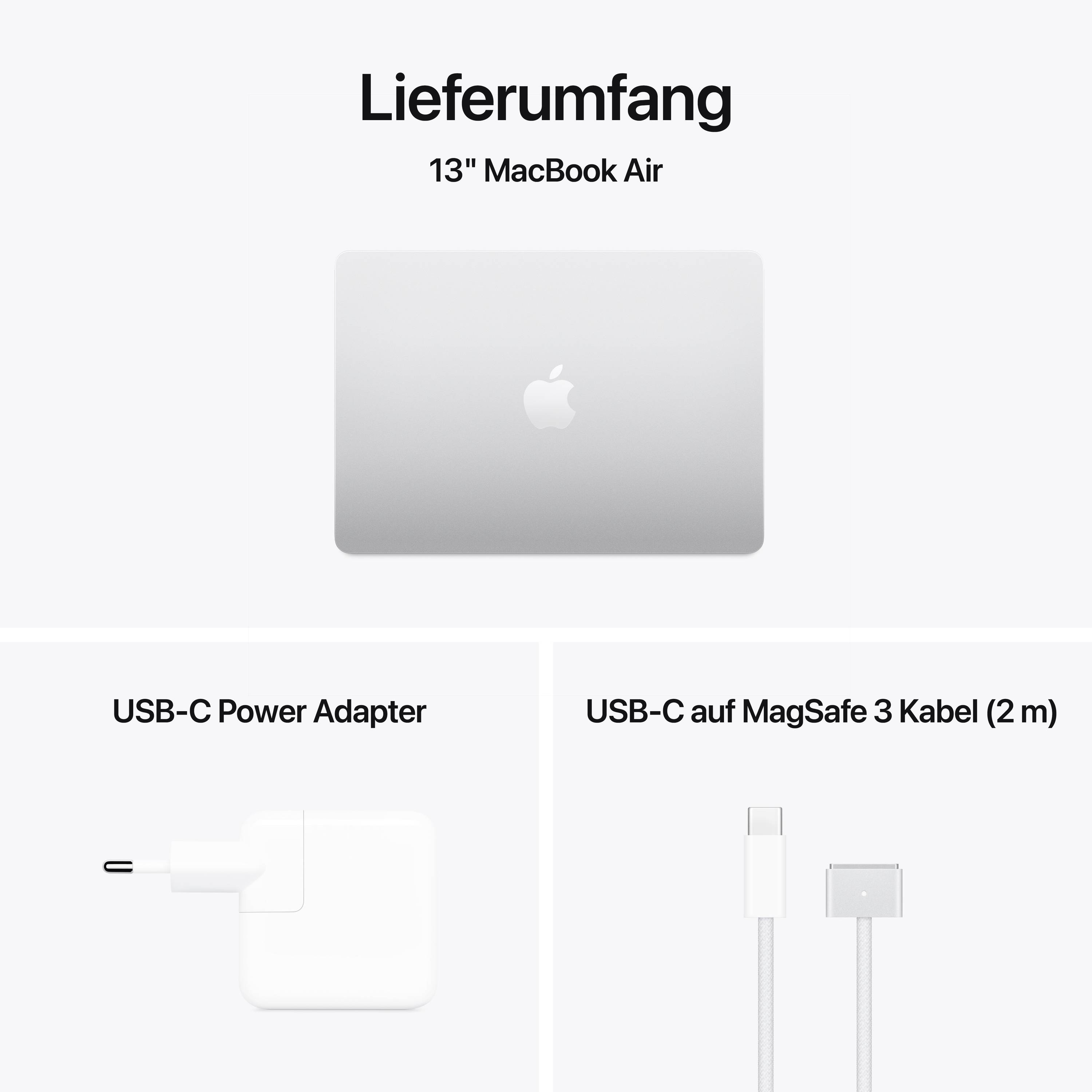 Apple MacBook Air 13 (M4, 2025) 33 cm (13 inch) 24 GB RAM 512 GB SSD M4 10-Core 10-Core GPU Silver MC654D/A