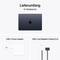 'Contents: 13" MacBook Air, USB-C Power Adapter, USB-C to MagSafe 3 Cable (2 m).'