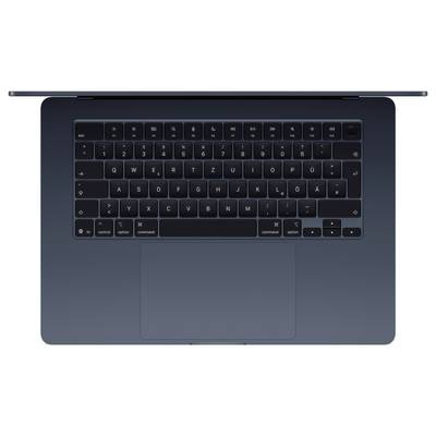 Laptop keyboard in a top-down view. Black design with QWERTZ layout. Trackpad visible beneath the keyboard.