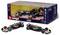 'A set of die-cast Red Bull Racing cars in a display box, featuring three detailed models with decals, and packaging showing branded elements.'