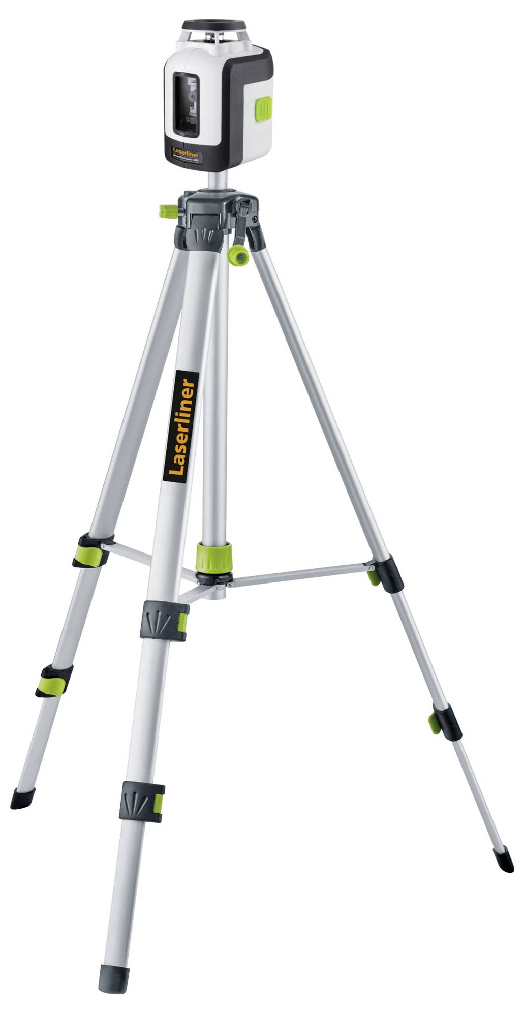 Spirit level on tripod. Ideal for precise horizontal and vertical alignment during construction and renovation work.