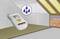 'Measuring device measures moisture in the wall of an attic; display shows readings. Symbol with water droplet indicates moisture measurement.'