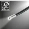 Flexible Camera, 6 mm in diameter, with 8 LEDs at the tip. Suitable for hard-to-reach areas.
