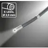 Endoscope camera with 6 LEDs, diameter 3.9 mm, flexible tube for hard-to-reach areas.