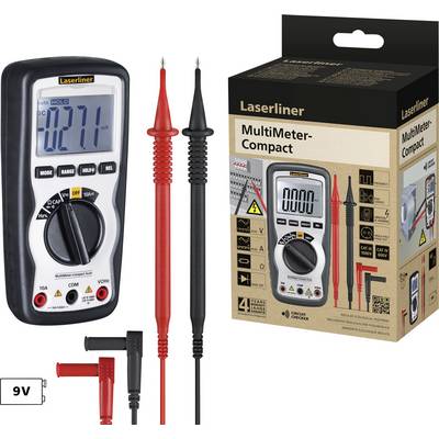 Image of a digital multimeter with test leads and packaging. Display shows '0.021 V'. Includes a 9V battery.