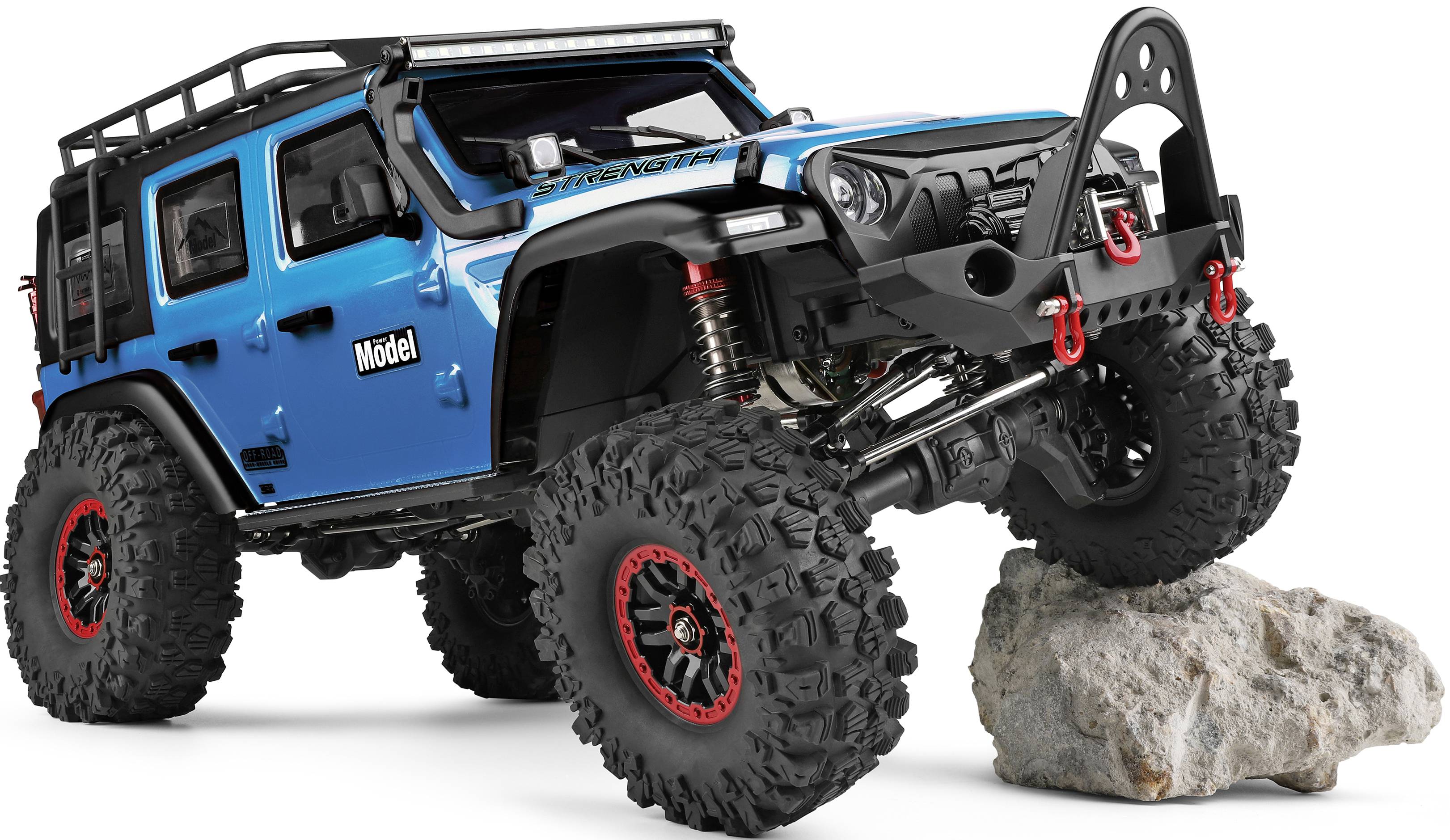 WL Toy Blue (metallic) Brushed 1:10 RC model car Electric Crawler 4WD RtR 2,4 GHz Incl. battery and charger-12