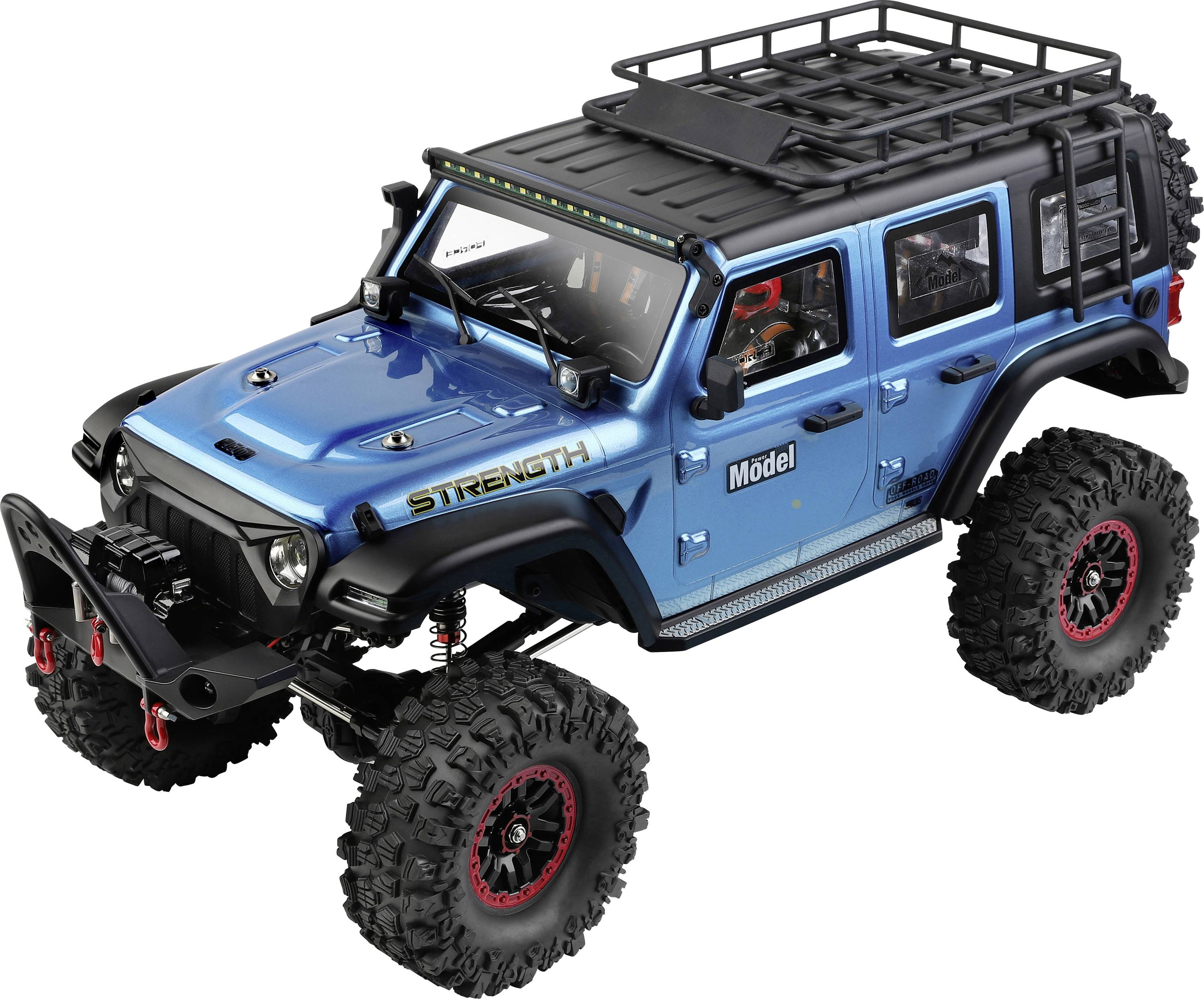 WL Toy Blue (metallic) Brushed 1:10 RC model car Electric Crawler 4WD RtR 2,4 GHz Incl. battery and charger-0