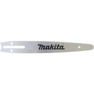 Saw rail by the brand 'Makita', with rectangular and circular openings, made of metal, silver in colour.