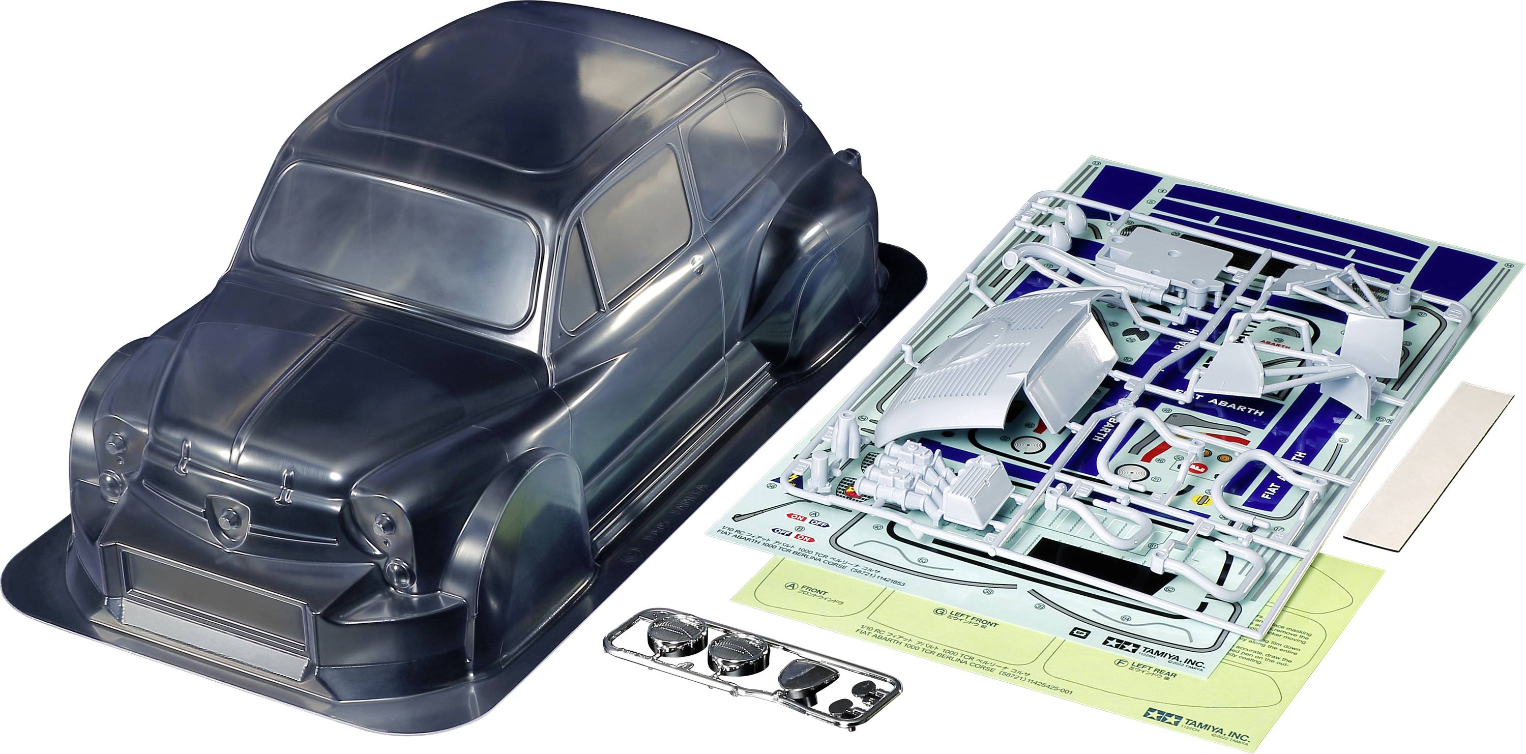 Tamiya 51709-000 1:10 Car body Fiat Abarth 1000TCR Unpainted