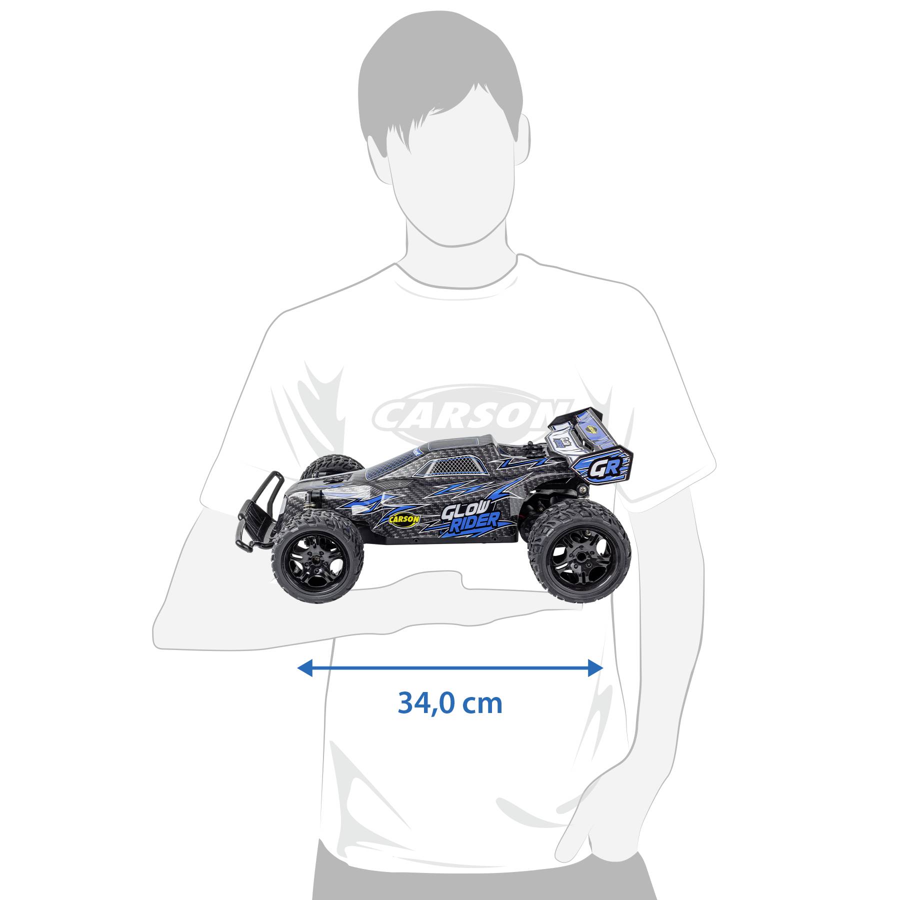 Carson Modellsport Glow Rider Blue 1:12 RC model car Electric Buggy 100% RtR 2,4 GHz Incl. batteries and charger-9