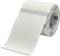 A roll of white labels with grey borders, suitable for thermal printers.