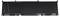 A rectangular, black laptop battery with a connection point on the left edge, suitable for interior views of electronic devices.