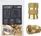 'Pack of 25 brass M6 threaded inserts by ruthex, lead-free and cadmium-free. Detailed dimensions and product view on the packaging.'