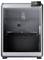 A 3D printer by Creality, model K2 Plus, in black and grey colour. The print area measures 280 x 280 x 250 mm, depicted is the closed front view.