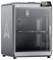 A 3D printer with an enclosed housing, brand logo on the top, provides protection and control during the printing process.