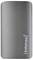 External grey hard drive by Intenso, slim design.