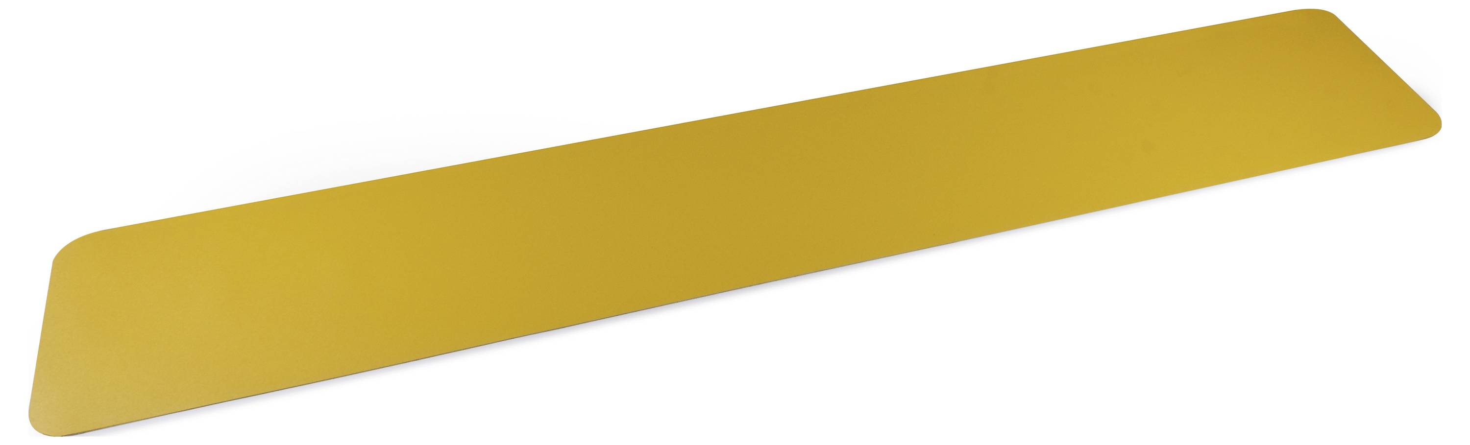A long, yellow rectangular strip running diagonally from bottom left to top right.