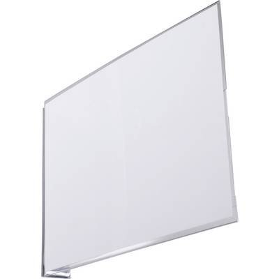 A blank, rectangular whiteboard with a silver frame. Perfect for presentations or notes in offices and classrooms.