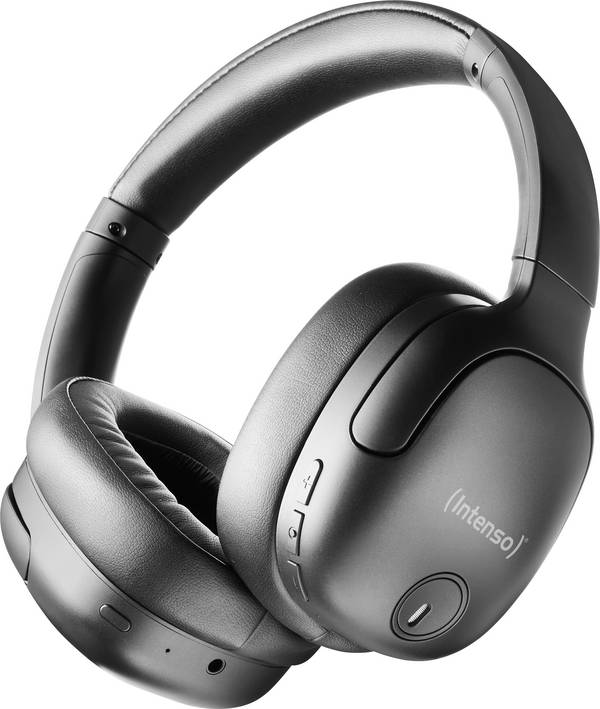 Intenso Over-Ear O400HA black 3740400 Over-ear headphones Bluetooth® (1075101) Stereo Black Noise cancelling Foldable PC