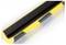 A long, black and yellow door edge protector in a straight design, used for padding and preventing damage to vehicle doors.