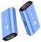 Two blue HDMI signal amplifiers from LogiLink, labeled with 'Input', 'Output' and '8K UHD', support high-resolution video transmission.