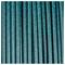 Shimmering, turquoise-colored rods, arranged in parallel, with a glittering surface.