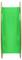 Green filament roll for 3D printer, vertically oriented.