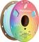 Filament roll for 3D printer, blue-green filament on colorful spool, brand 'Panchroma', weight 1 kg, type 'Matte Pastel Ice'.
