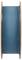 A large blue spool with tightly wound cable, standing on its side.