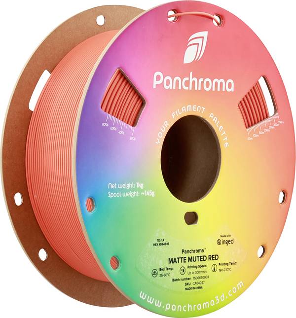 Polymaker CA04027 Panchroma™ Matte Filament PLA Matt, low-plastic 1.75 mm 1000 g Muted red, Red 1 pc(s)